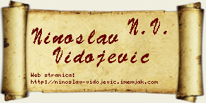 Ninoslav Vidojević vizit kartica